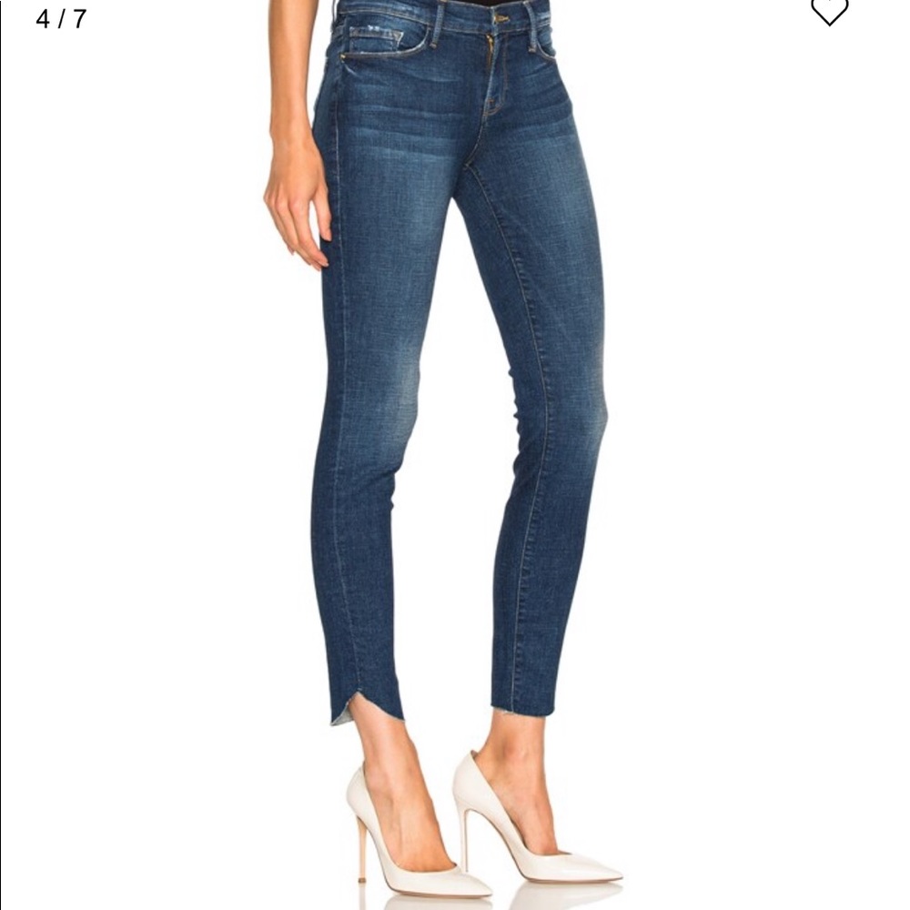 FRAME Le High Skinny De Jeanne Raw Hem Skinny Jean